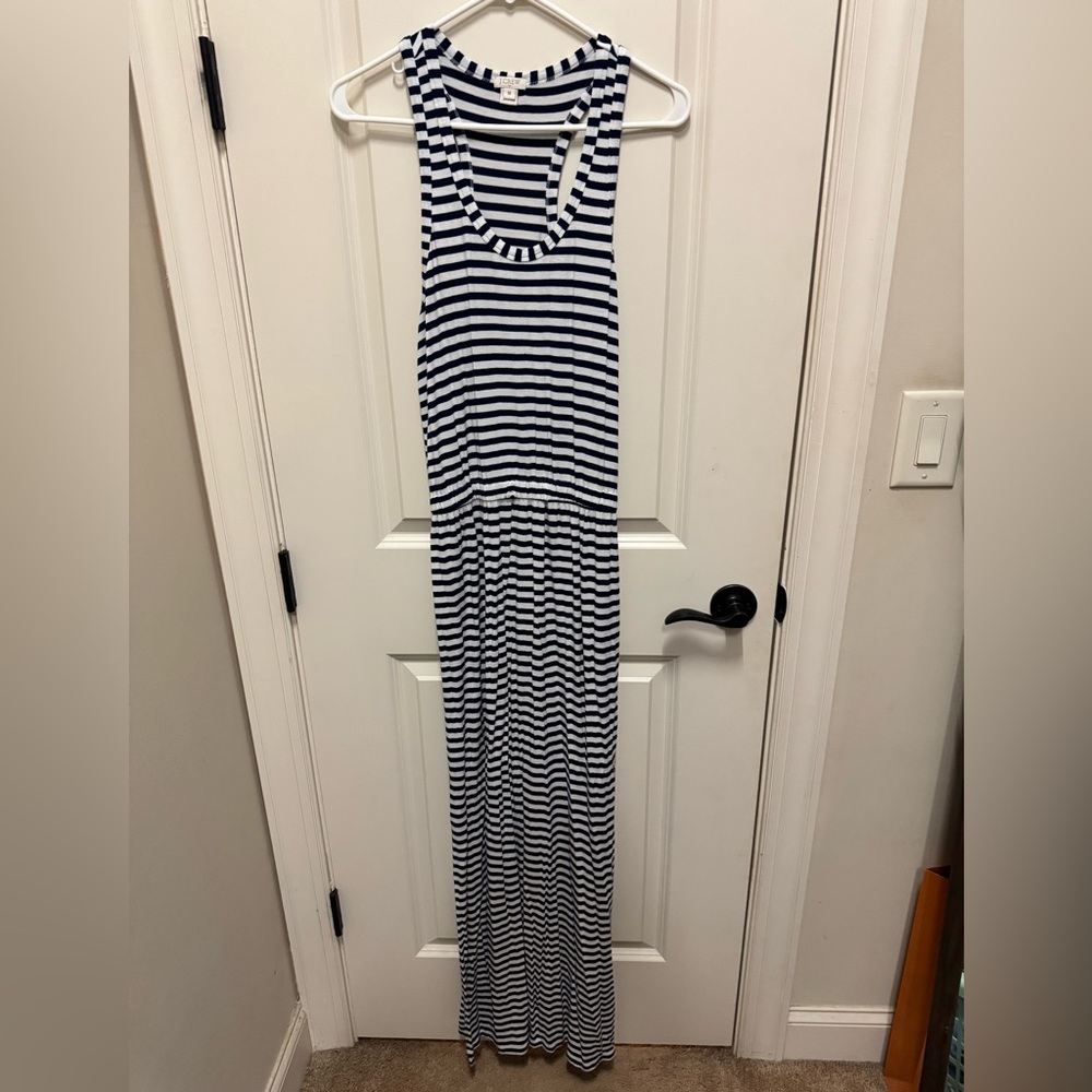 J. Crew Navy and White Striped Dress